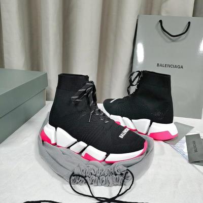 cheap quality Balenciaga Speed 2.0 black white pink